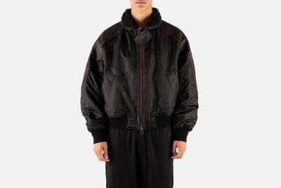 High Neck Shearling Mixed MA 1 Jumper